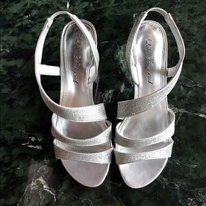 Lulu Townsend Silver Glitter shoes